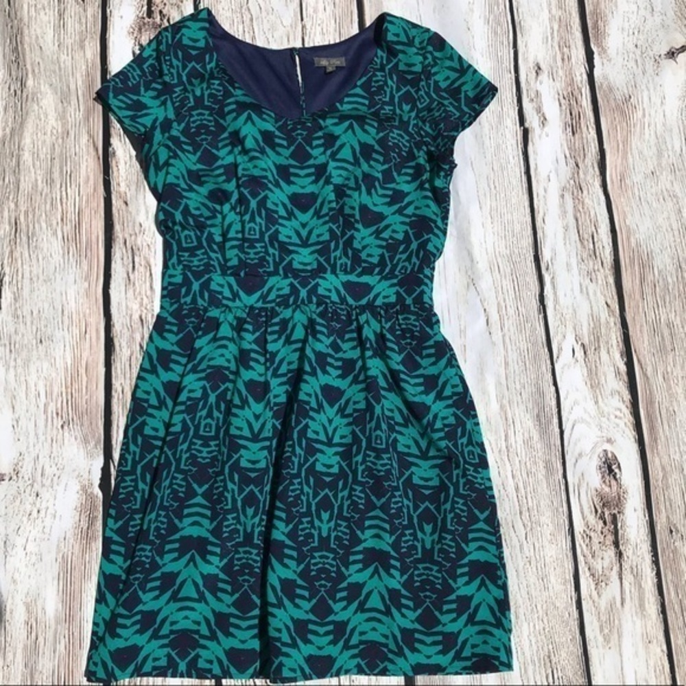 Lily Rose Cap Sleeve Tribal Patterned Dress